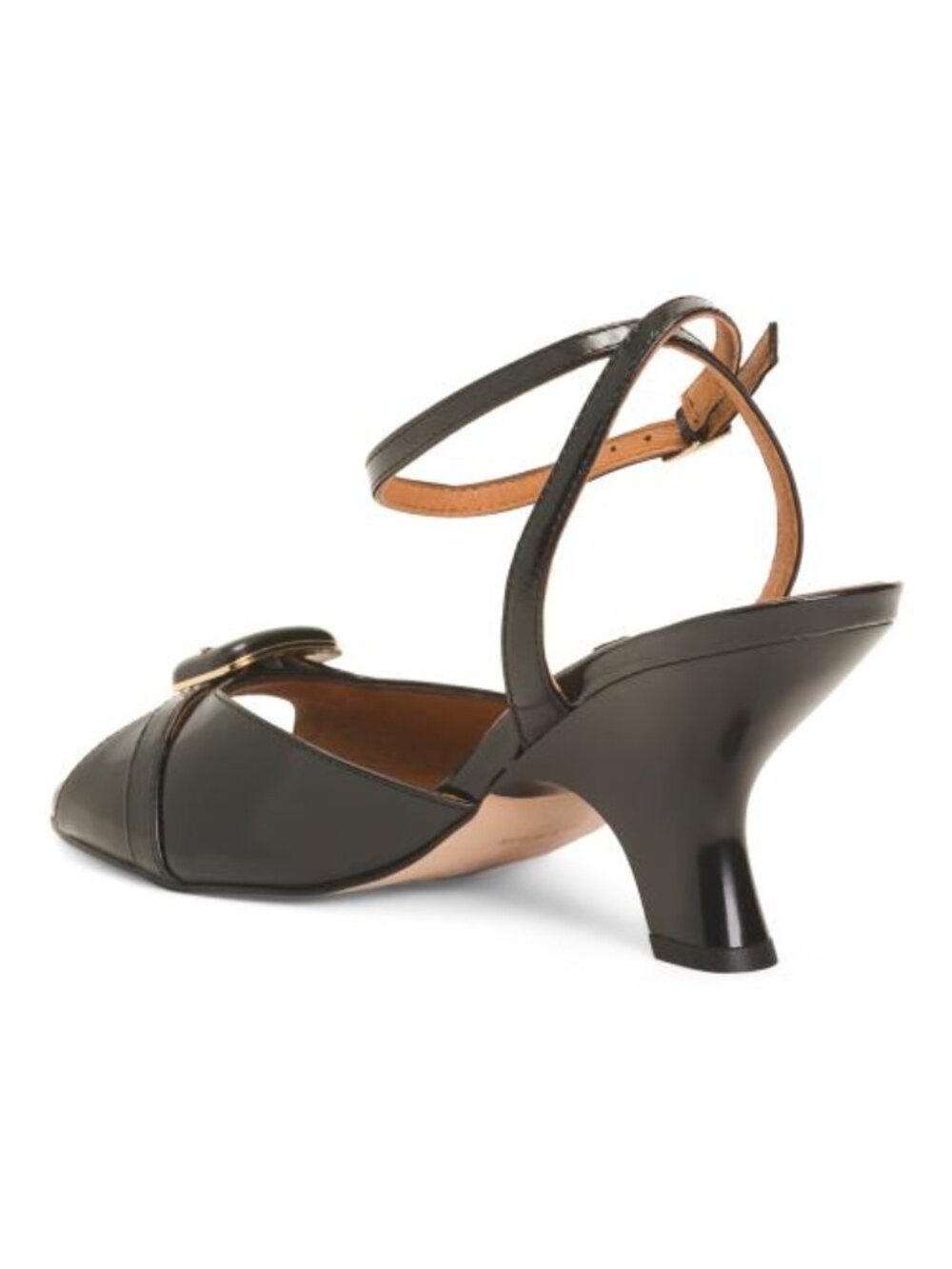 ANGEL ALARCON Made In Spain Leather Ankle Strap Heeled Sandals - Picture 2 of 4